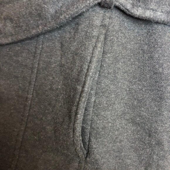 Kenneth Cole Reaction Gray Belted Cotton-Blend Coat Peacoat Style Size L - Picture 7 of 8